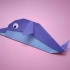 教你用纸折可爱的海豚，做法简单一学就会，儿童益智手工折纸教程