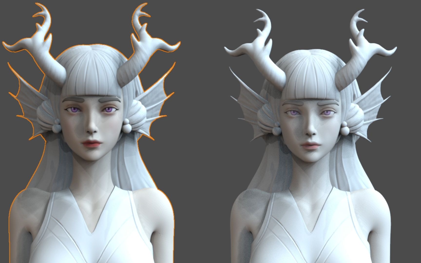 【zbrush人物雕刻】王者荣耀西施游龙清影建模哔哩哔哩bilibili