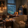 【The Night Hearth】Rain & Fireplace at Longbourn 🌧️ Cozy Pride and Prejudice