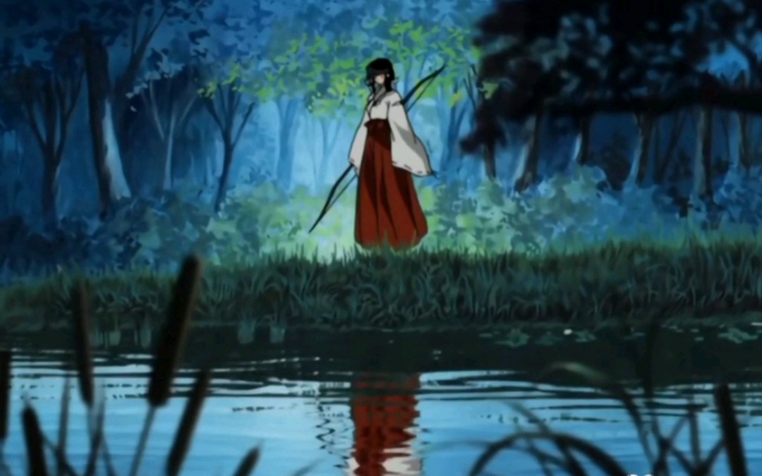 犬夜叉#桔梗#悲运的巫女桔梗复活后与死魂虫相伴,美丽而孤独.