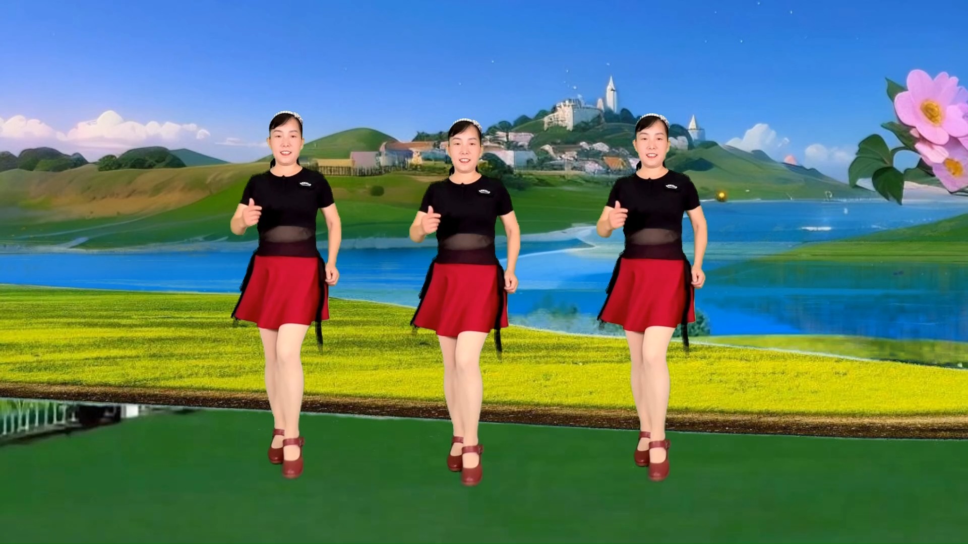 DJ广场舞《黄昏》64步，正面附教学