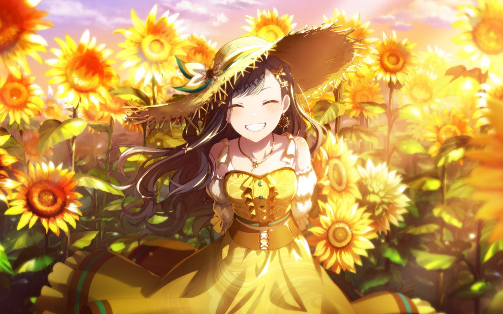 プロセカ 白石杏 色紙 正月 ひまわり プロセカ】[優しい記憶]白石杏のカードイラストと衣装【プロジェクト