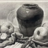 武汉水木画苑 素描静物 陶罐类 高考美术培训绘画教程
