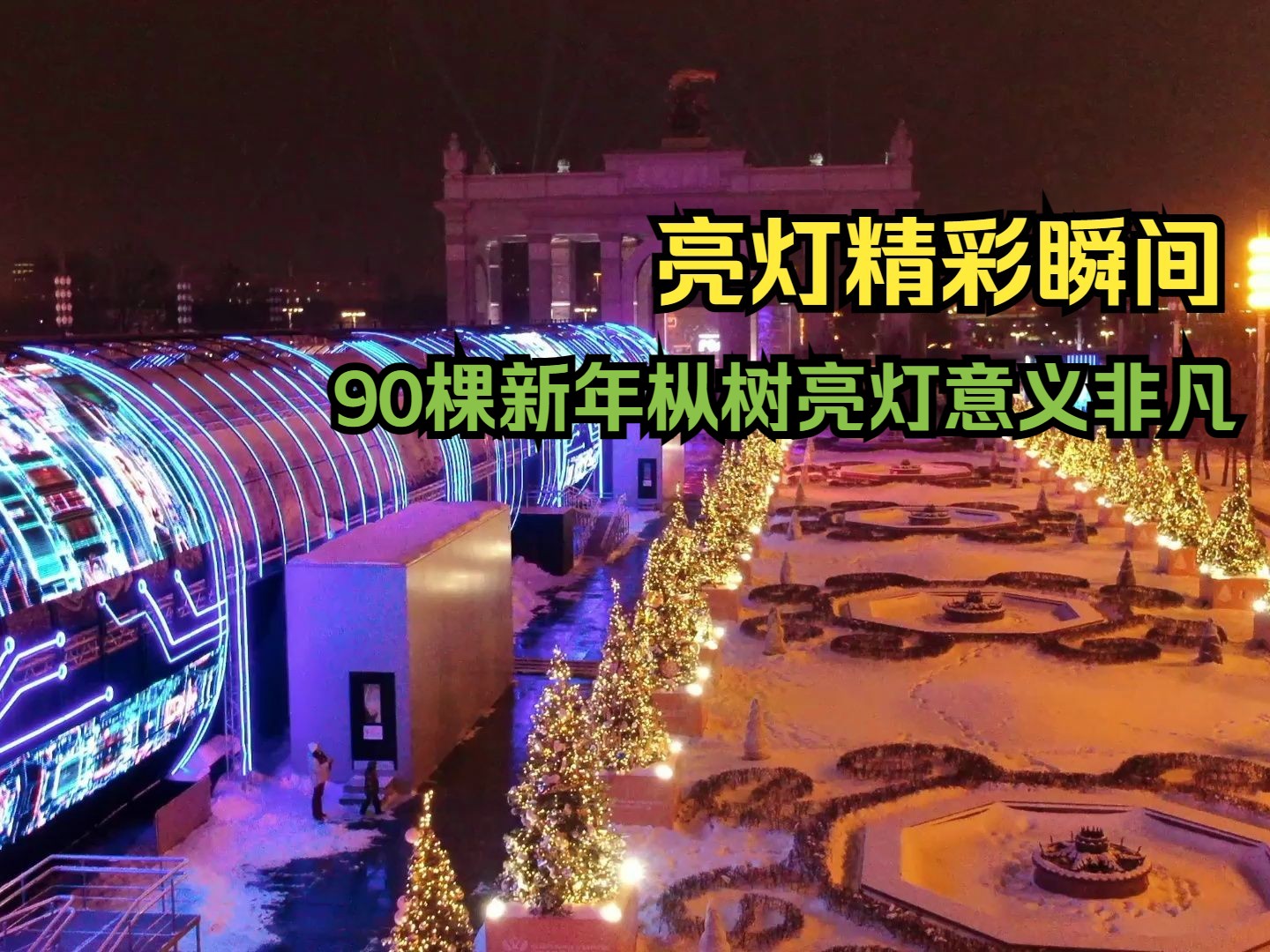 迎新年！全俄展览中心90棵新年枞树齐亮灯