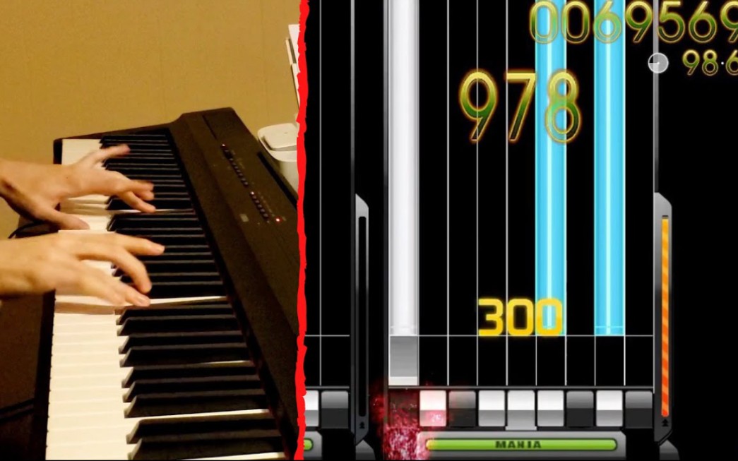 osu! 用真正的钢琴玩osu!mania_哔哩哔哩_bilibili