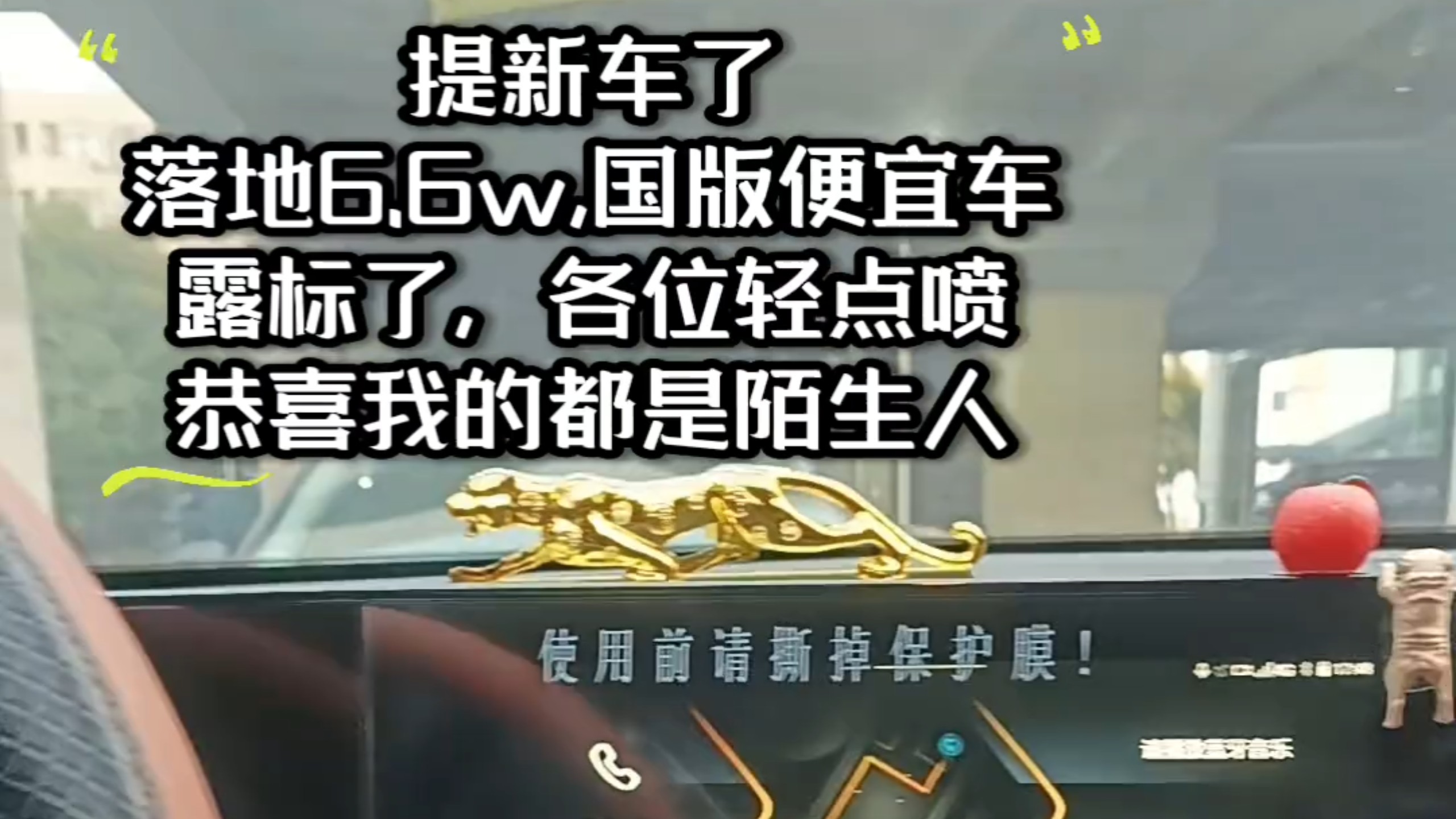 6.6W喜提新车，没有人说句祝福语，提车才懂这人间真实，熟人半分真心怕我过得苦，七分惦记更怕我开上大路虎，人情冷暖全在这一眼之间，恭喜我的都是陌生人
