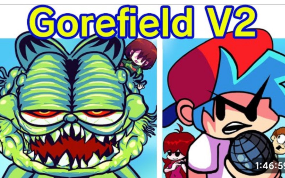 Friday Night Funkin' VS Gorefield V2完整周+结束（FNF Mod）(Garfield Gameboy'd）