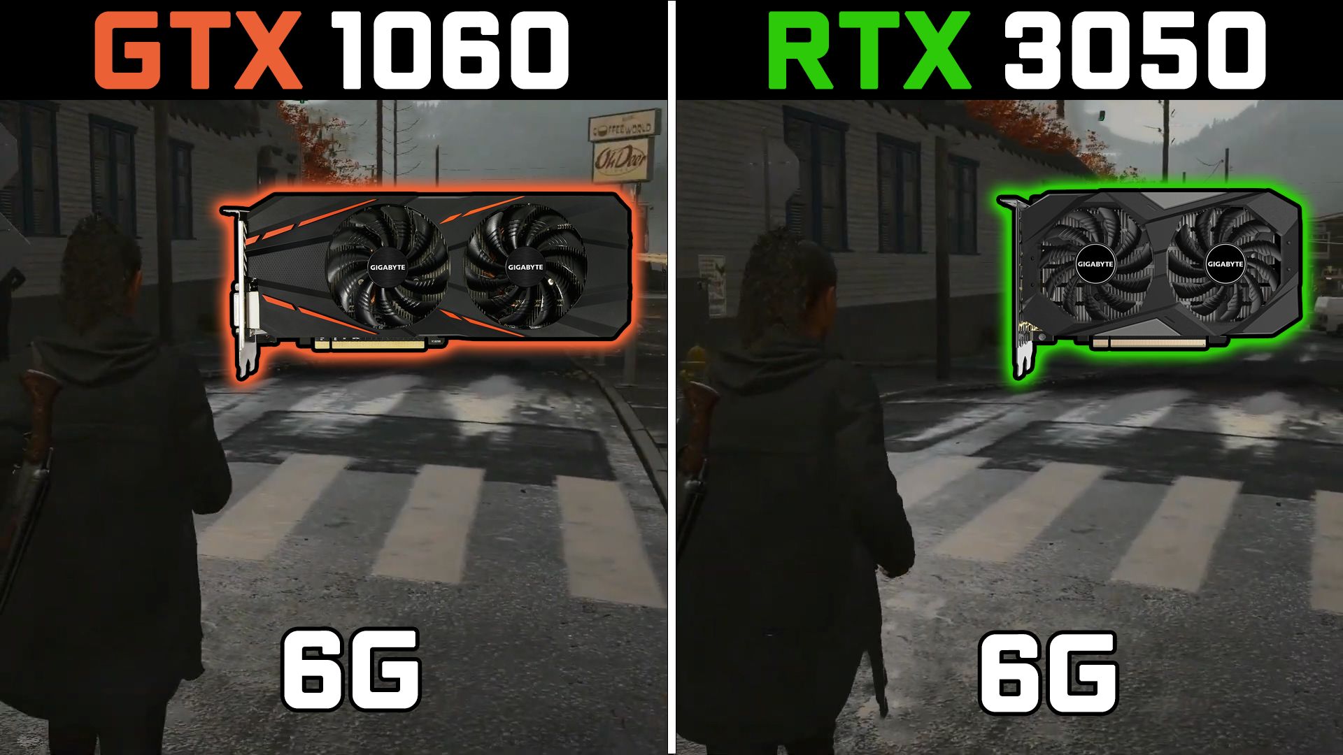 英伟达 GTX 1060 6G vs.RTX 3050 6G ,显卡 游戏 FPS帧数对比，性能差距大吗