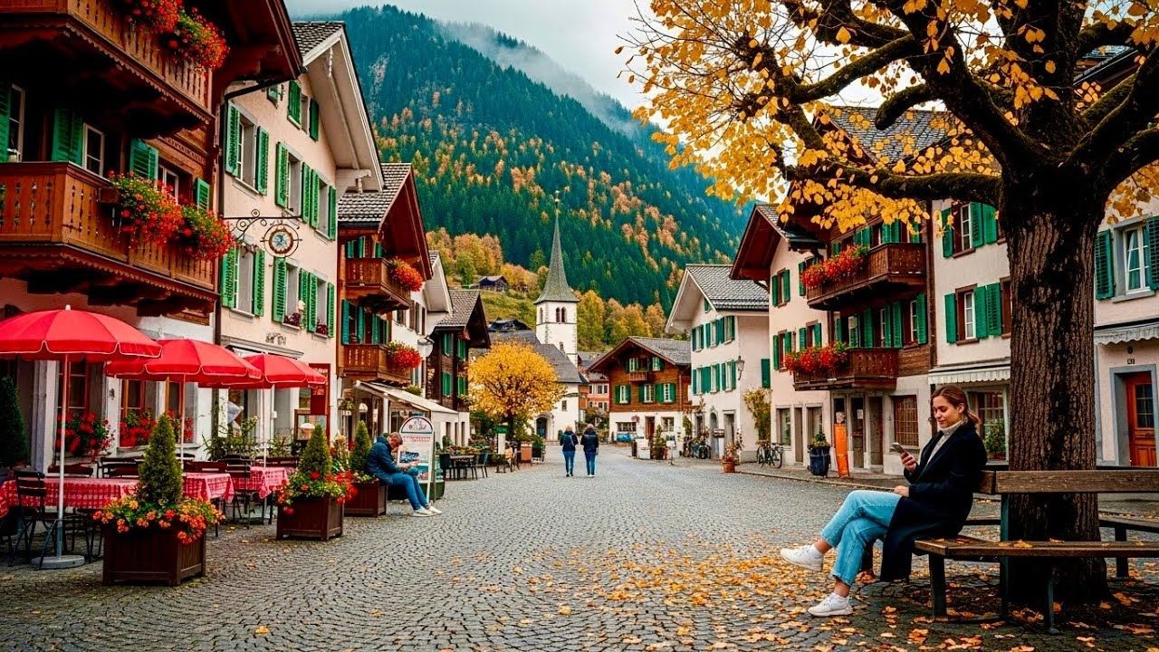 【4K60帧】放松解压：德国巴伐利亚州阿尔卑斯山宁静美丽的小镇和乡村秋季风景漫步🍂251028 | 作者：The Traveler
