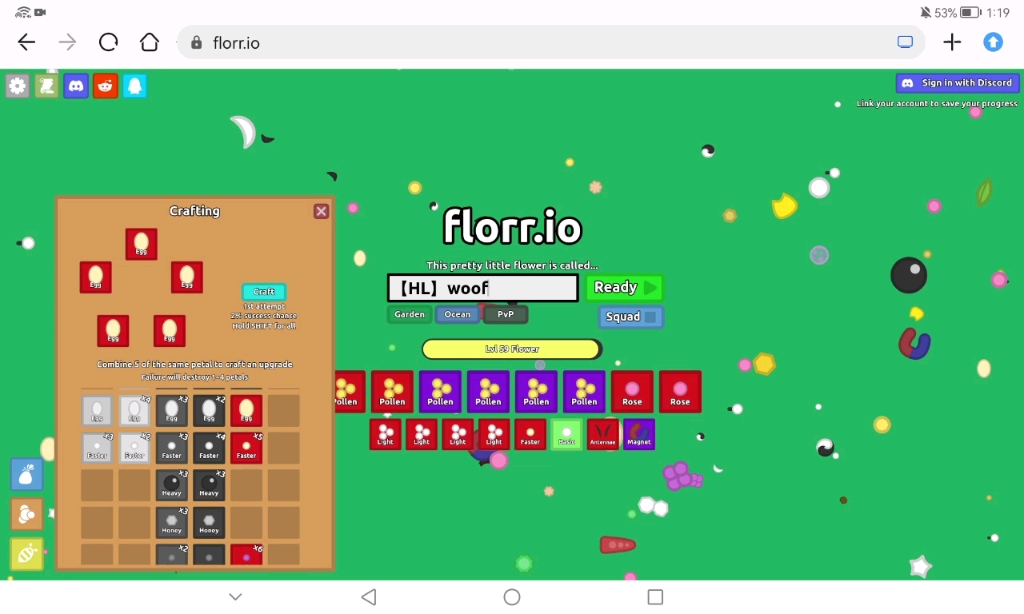 [florr.io jungle,maze]healing50+mobile phone,skill issue?