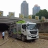 直击京广隧道抢修|隧道中多种设备彻夜不停抽水拖车