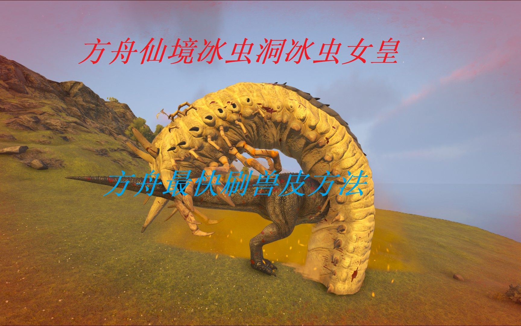 方舟仙境冰虫洞冰虫女王刷南巨长管图纸最快刷兽皮方法