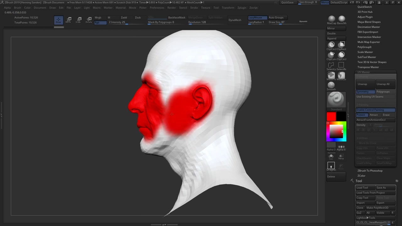 Zbrush 如何使用uv Master在zbrush中快速的拆分uv 哔哩哔哩 つロ干杯 Bilibili