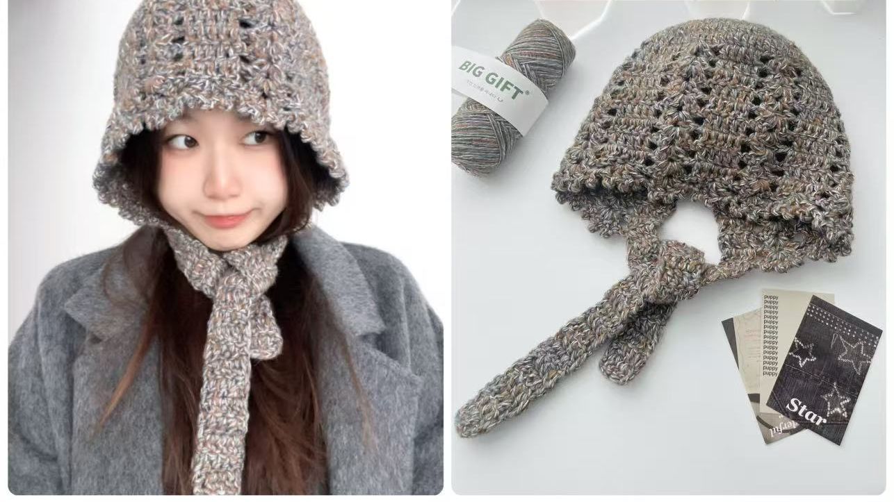 🌰榛巧秋冬护耳帽钩织 | 视频教程~