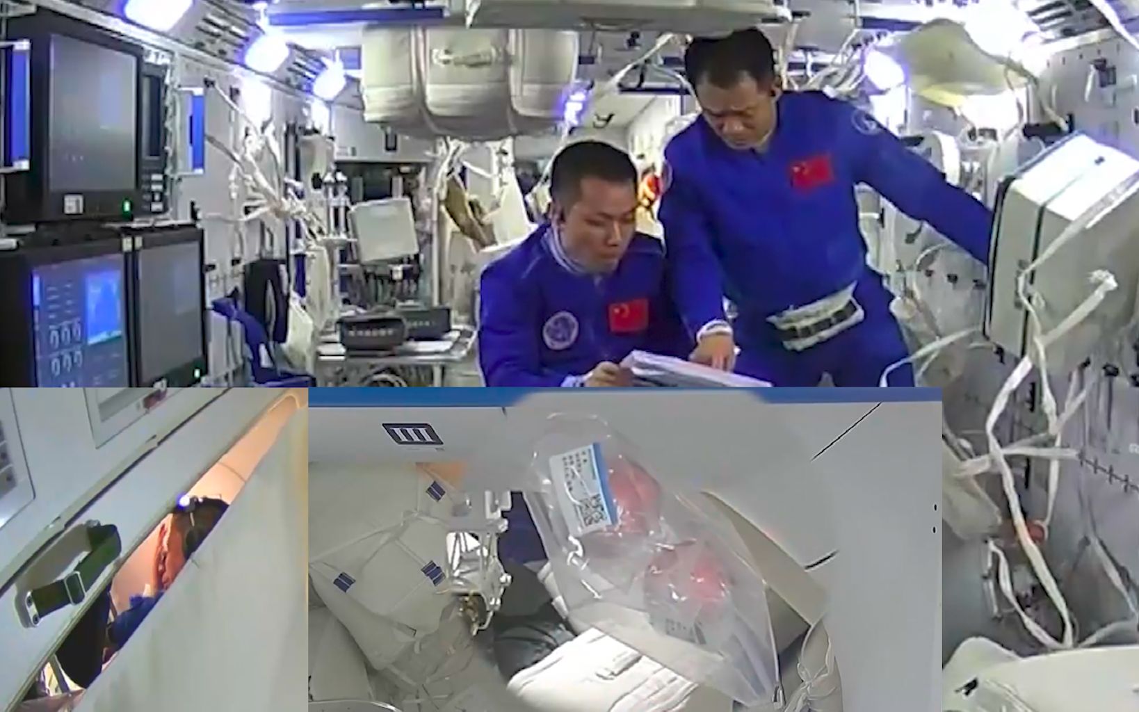 80秒看中国空间站航天员太空生活：睡觉能“躺平”还可以吃生鲜