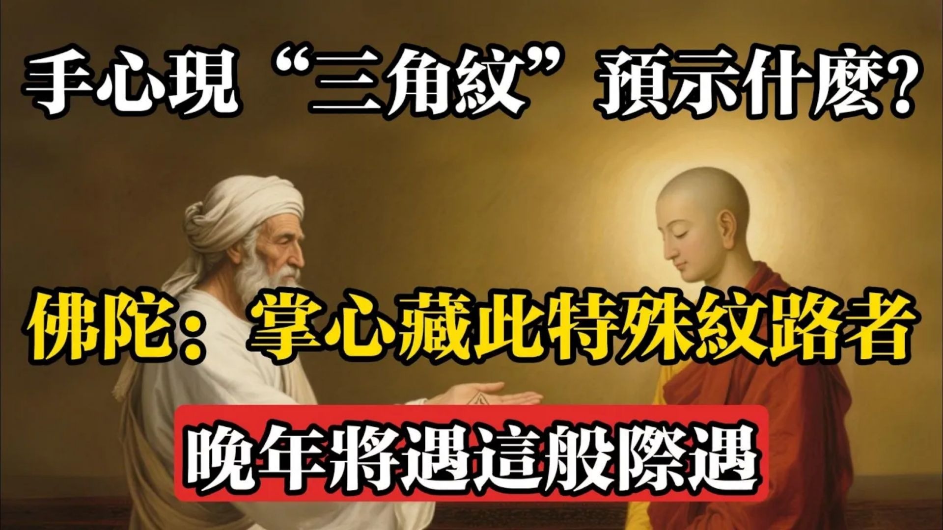 手心現“三角紋”預示什麼？佛陀：掌心藏此特殊紋路者，晚年將遇這般際遇#佛教 #佛法 #佛教玄學 #佛教智慧 #佛學知識 #佛學智慧 #修心修行 #佛教文化 #禪