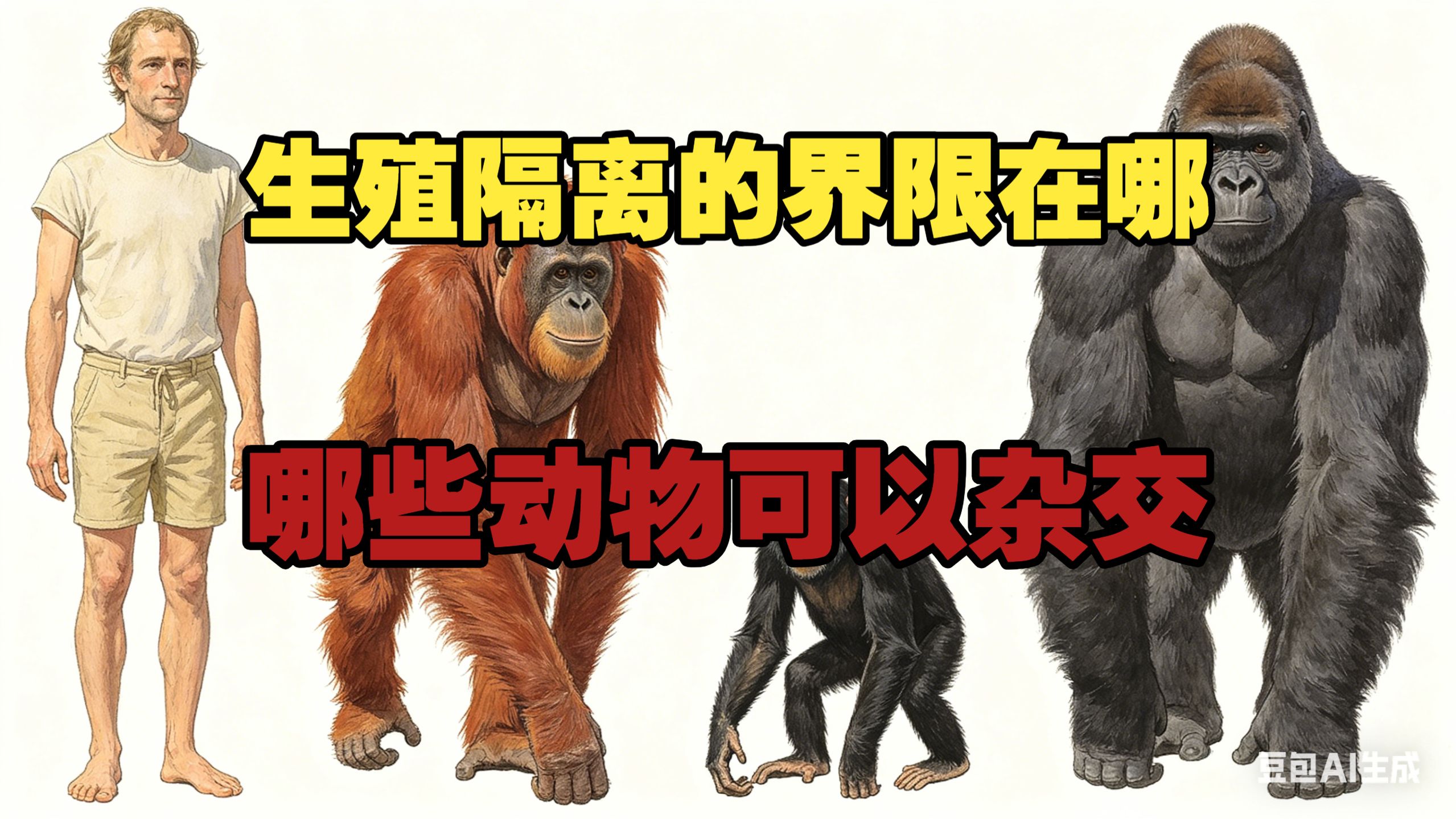 生殖隔离的界限在哪，哪些动物可以杂交