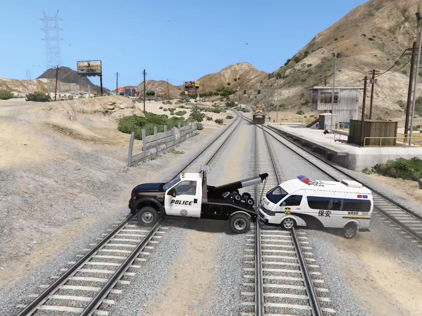 高速火车撞击汽车会发生什么？模拟游戏给你答案