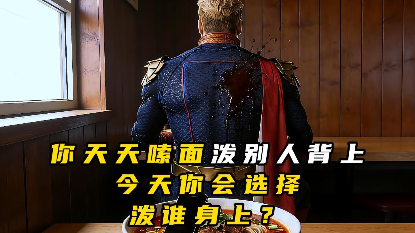 你天天嗦面泼别人背上，今天你会泼谁身上？