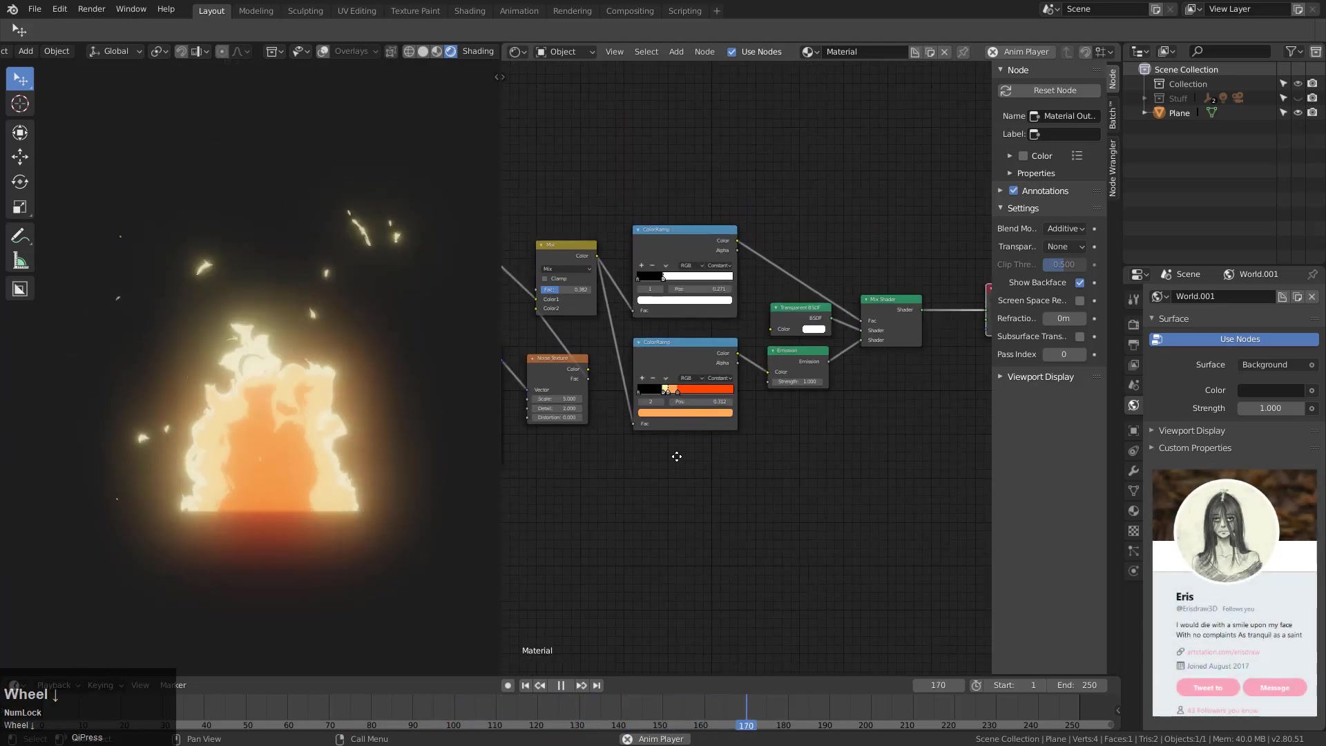 blender教程28程序化制作2d卡通火焰效果