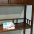 榆木黑胡桃色书柜新中式家具定制的玻璃展示柜