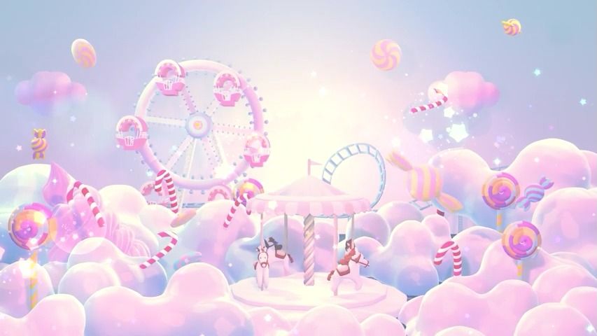 【高清看简介或私我】A270粉可爱 少儿舞蹈伴奏六一儿童节晚会舞台LED大屏视频背景素材