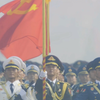 分列式，开始  威武雄壮的解放军三军仪仗队男神天团