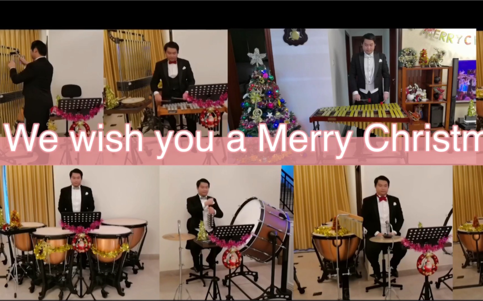 打击乐演奏《We wish you a Merry Christmas》 (我们祝你圣诞快乐）-哔哩哔哩