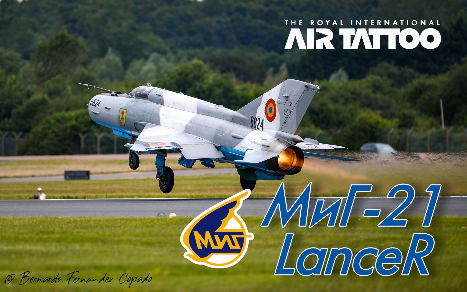 4k罗马尼亚空军米格21mf枪骑兵飞行表演2019英国皇家国际航空展riat