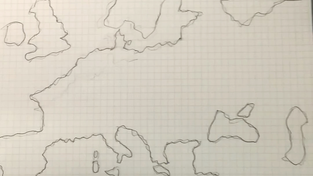 手绘欧洲地图