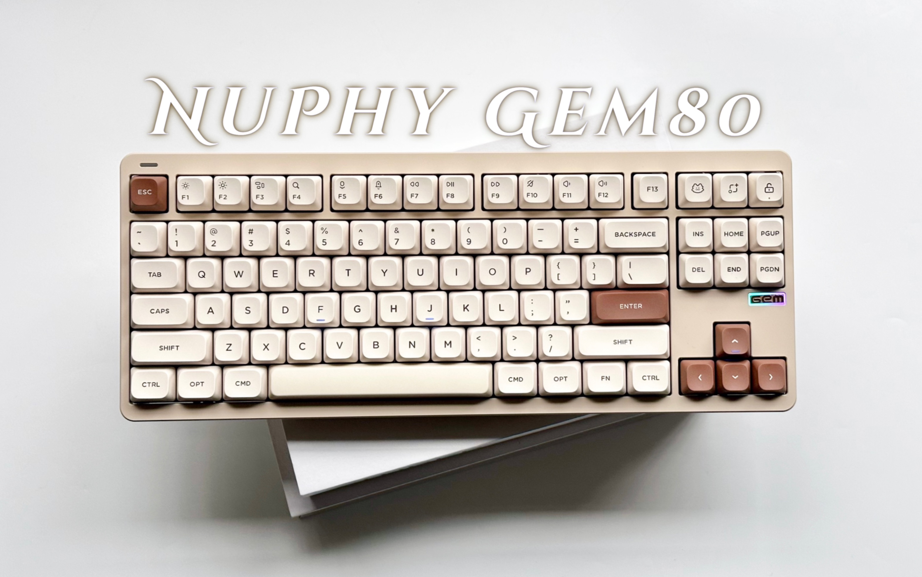 细节质感取胜！客制化定位，NuPhy Gem80三模无线键盘开箱｜薄荷轴打字音
