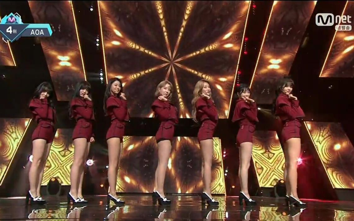aoa - excuse me danto danto dance together (170112 mnet m!co