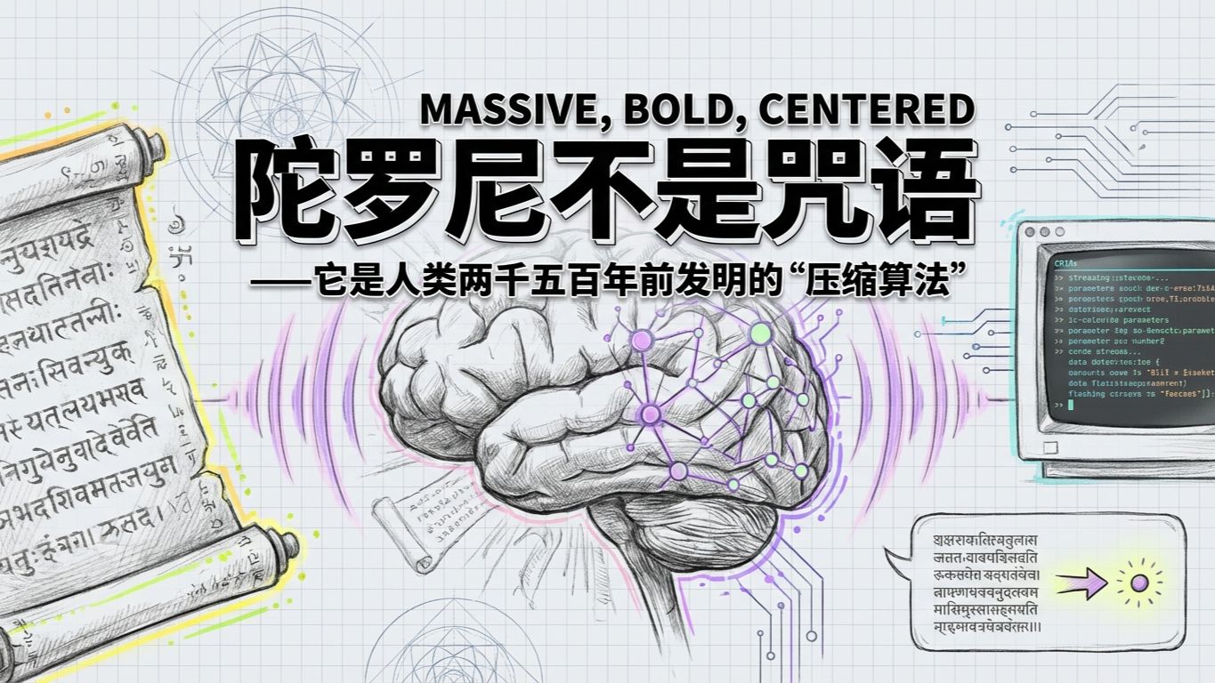 陀罗尼不是咒语 | 人类两千五百年前发明的压缩算法 | 意识工程与AI底层逻辑