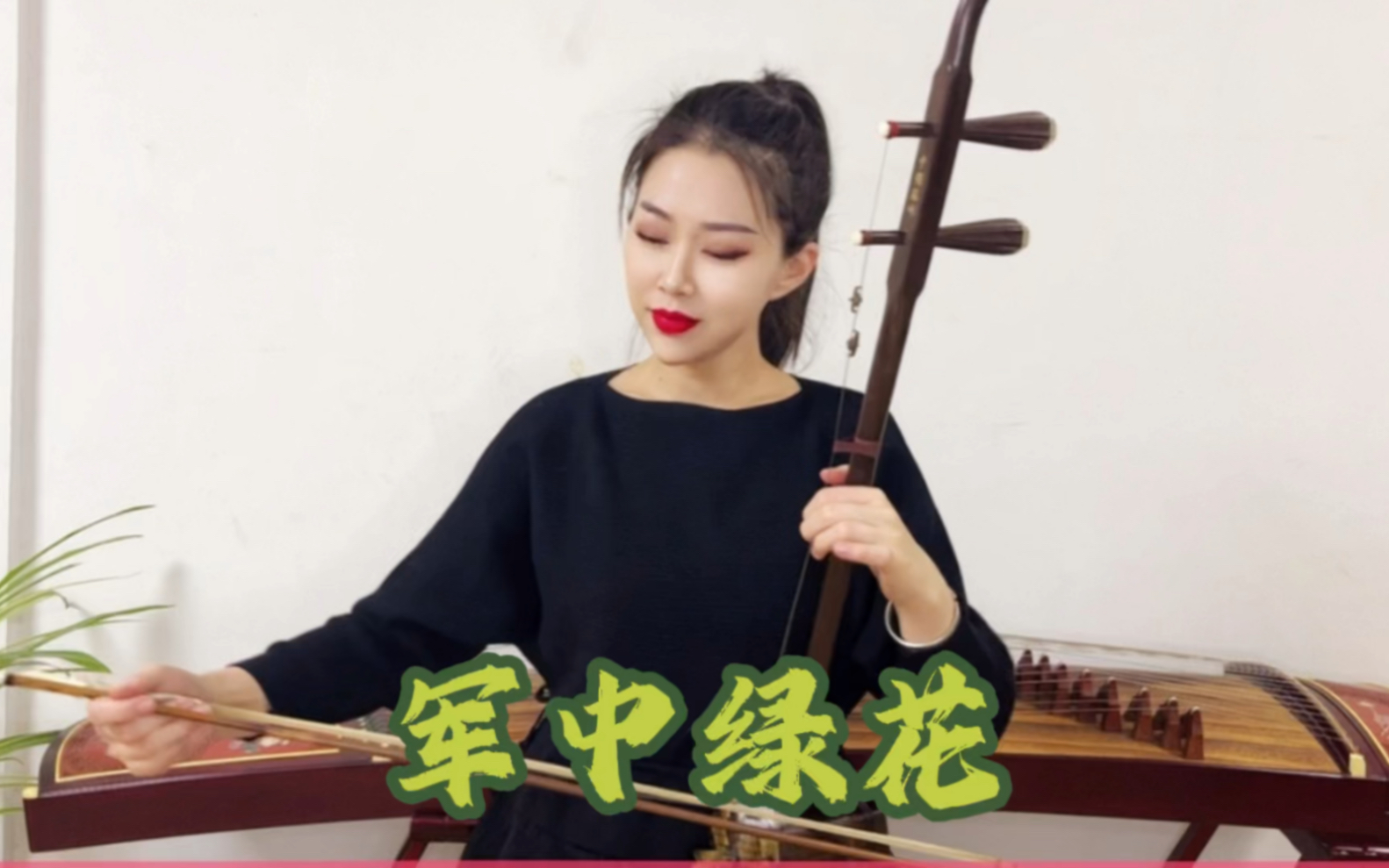 【二胡《军中绿花》bb调 3 7弦