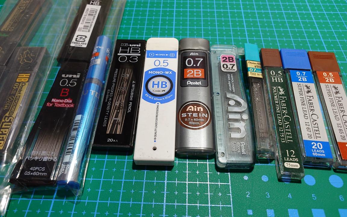 【STATIONERY MANIA 18】铅芯分享！派通/三菱/蜻蜓/辉柏嘉的一些铅芯使用感受~