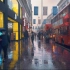 漫步伦敦的SOHO在大雨-星期六晚上的城市氛围4K
