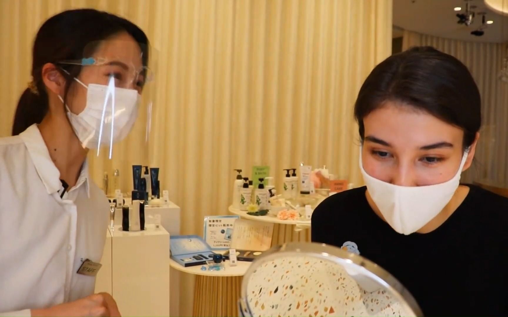 【沉浸式化妆】我在日本东京的一家化妆品店做了眼妆和指甲