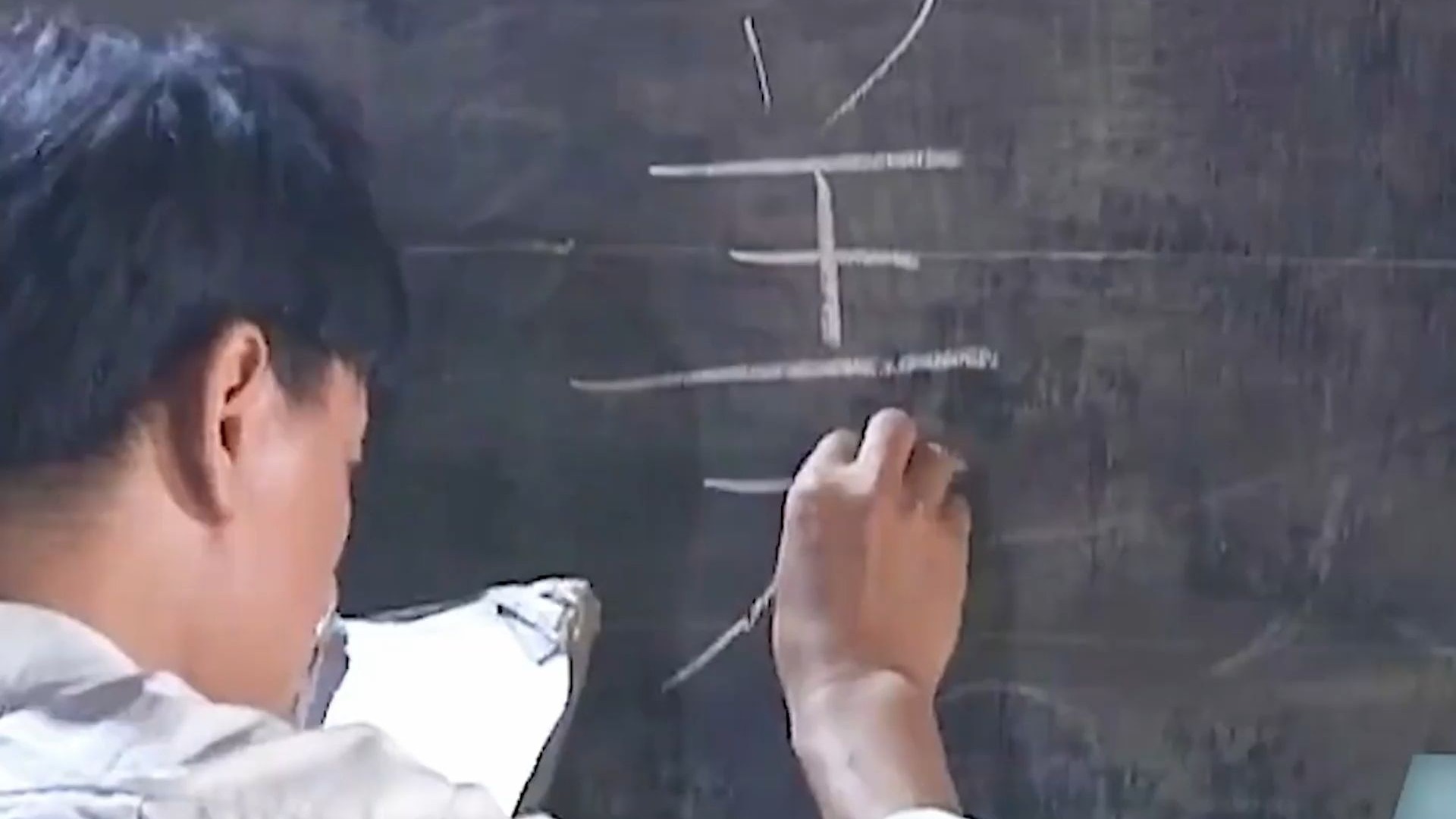 “老师在黑板上写出一个美字，同学们却提醒他写错了，老师自己不知道”《误入深山的女人》