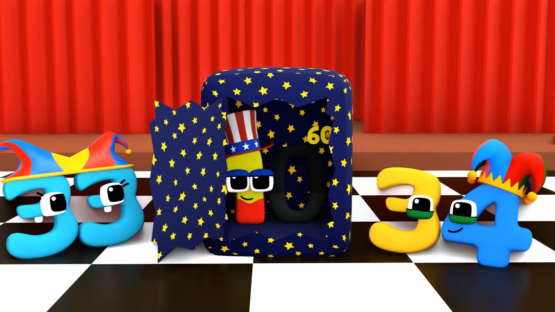 数字气球 次方 数学英语动画