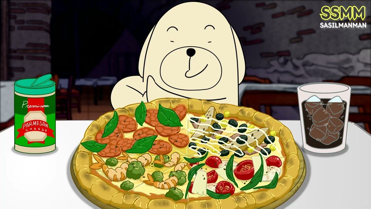 美食动画｜胖修勾沉浸式打卡披萨餐厅
