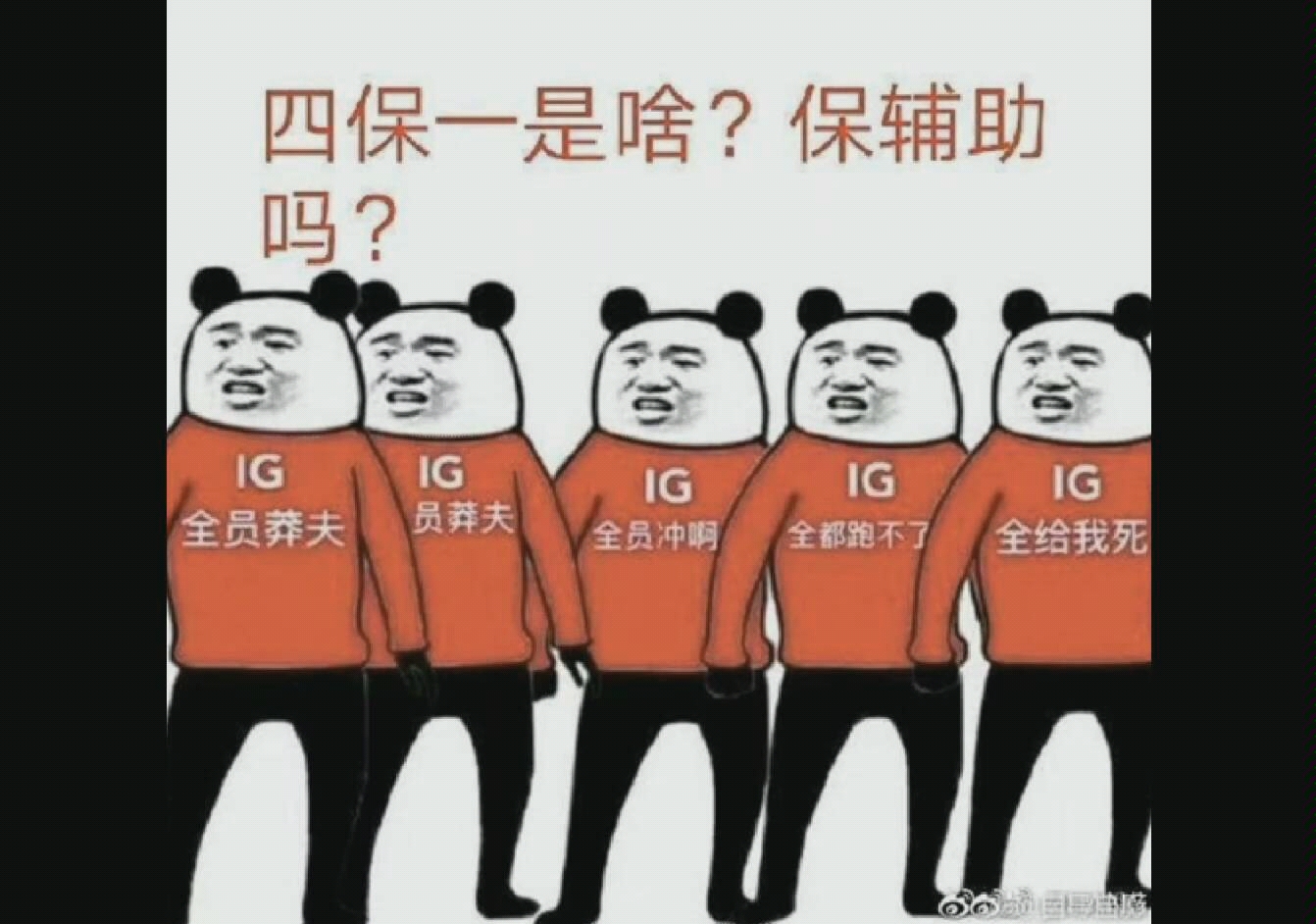 恭喜ig零封g2网上一些关于ig的搞笑表情包