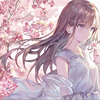 樱花树下的少女