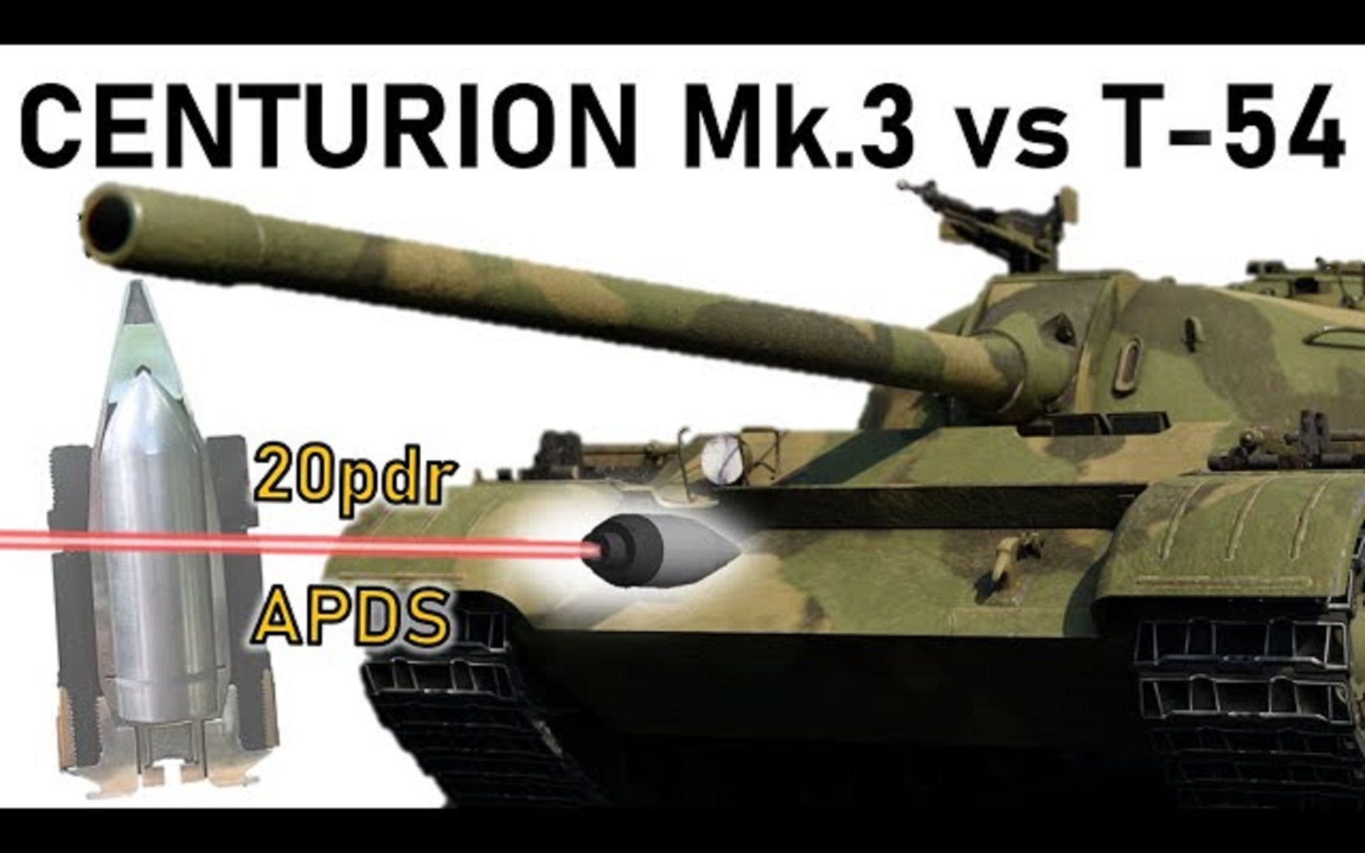 CENTURION Mk.3 | 20pdr APDS  对 T-54 首上装甲的侵彻力分析