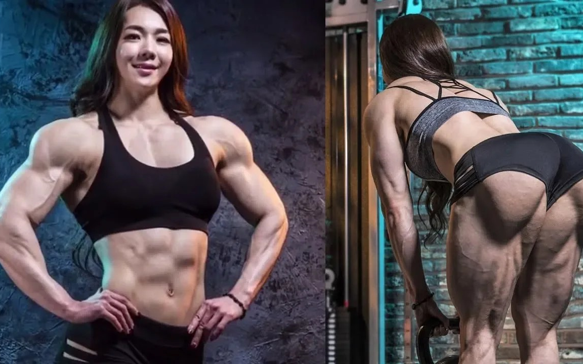 【肌肉芭比】韩国绿巨人女孩杨宇智强悍女子健美操