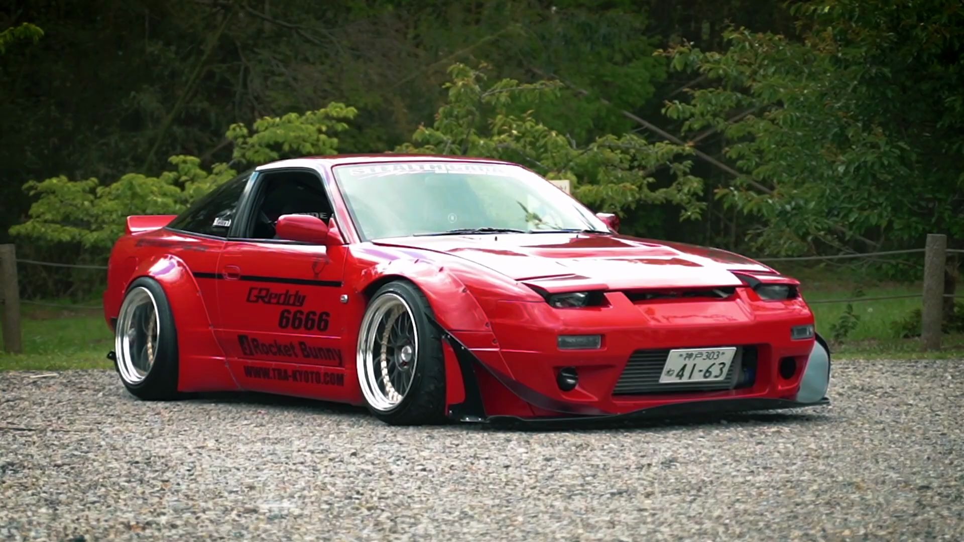 【jdm】红色火箭兔!rocket bunny 180sx