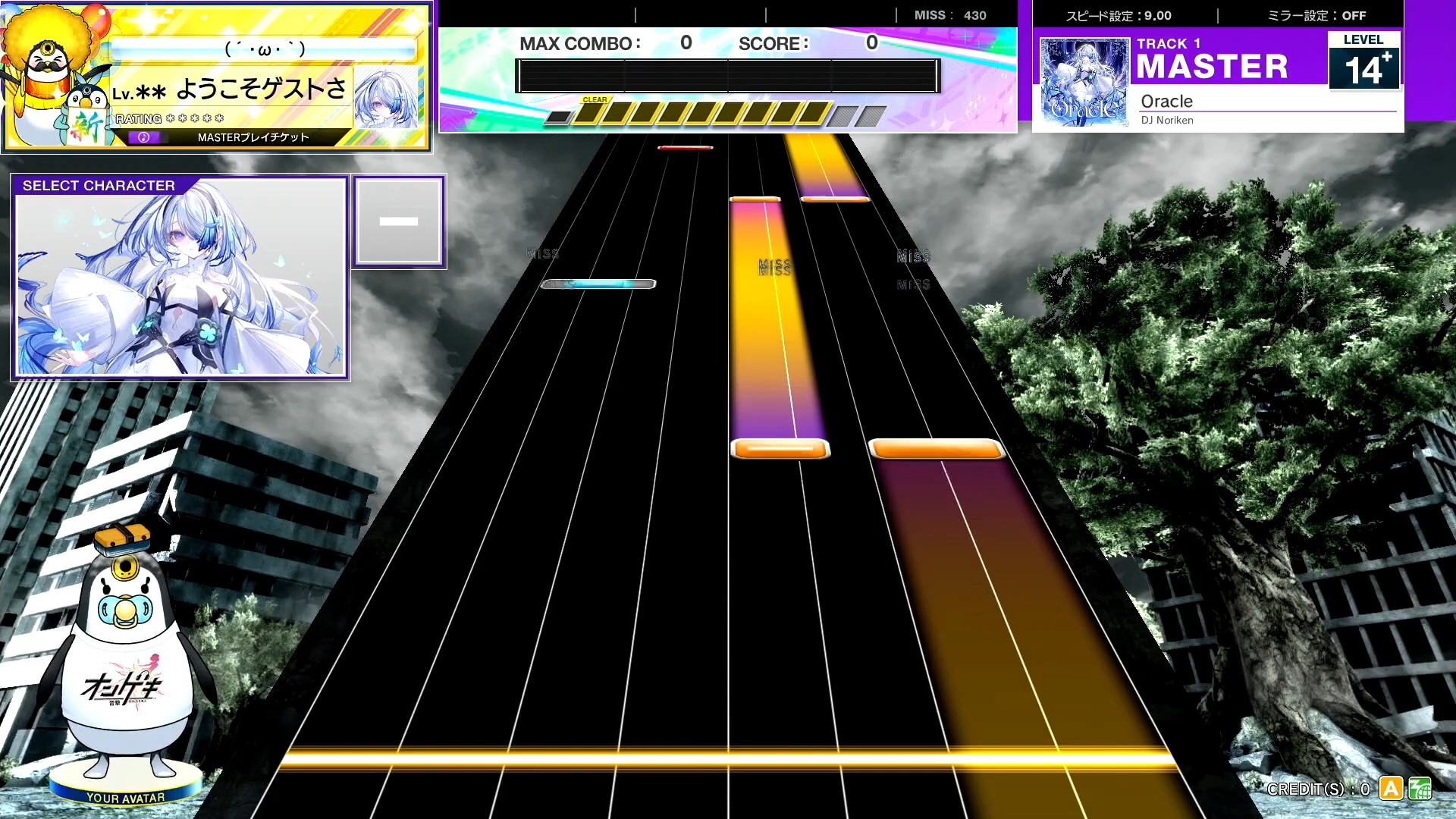 【CHUNITHM/中二节奏】谱面确认 Oracle [MASTER 14+］(流速9.0)