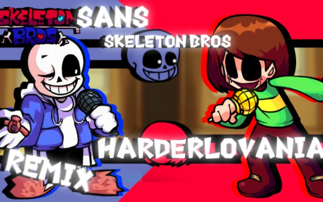 [ 谱子还原 : skeleton bros v2 / vs flowey ]  曲目 Harderlovania Remix By Awe 但以游戏方式呈现