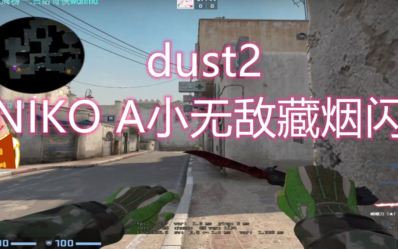 csgo继续学dust2nikoa小无敌藏烟闪