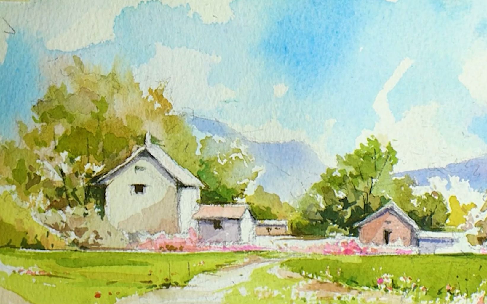 钢笔淡彩下的农家小院🍃🍃🍃|纯艺术|绘画|图南Tunan - 原创作品 - 站酷 (ZCOOL)