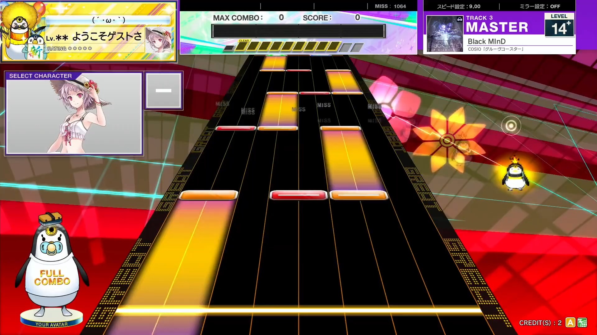 【CHUNITHM/中二节奏】谱面确认 Black MInD [MASTER 15］(流速9.0)